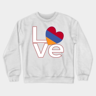 White Red Armenian LOVE Crewneck Sweatshirt